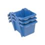 Pojemnik magazynowy kuweta warsztatowa Mega-M 20x30x13 cm plastikowy niebieski M - zestaw 5 szt. kreuj swój biznes z Wyposażenie sklepów i instytucji  - Kreuj swój biznes z 4store.pl