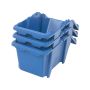 Pojemnik magazynowy kuweta warsztatowa Mega-M 20x30x13 cm plastikowy niebieski M - zestaw 5 szt. kreuj swój biznes z Wyposażenie sklepów i instytucji  - Kreuj swój biznes z 4store.pl