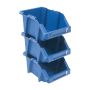 Pojemnik magazynowy kuweta warsztatowa Mega-M 20x30x13 cm plastikowy niebieski M - zestaw 5 szt. kreuj swój biznes z Wyposażenie sklepów i instytucji  - Kreuj swój biznes z 4store.pl