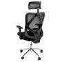 Fotel biurowy obrotowy FURVERO Eclipse BM/A3D/L3D/H2D czarny spełnia wymogi BHP kreuj swój biznes z Wyposażenie sklepów i instytucji  - Kreuj swój biznes z 4store.pl