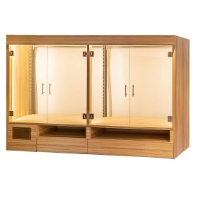 Regał na pieczywo przeszklony oświetlenie LED Mega-M H-193 cm L-257 cm G-62 cm Coco Bolo