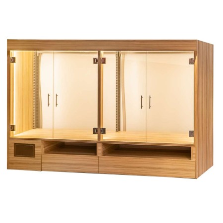 Regał na pieczywo przeszklony oświetlenie LED Mega-M H-193 cm L-257 cm G-62 cm Coco Bolo kreuj swój biznes z Wyposażenie sklepów i instytucji  - Kreuj swój biznes z 4store.pl