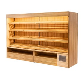 Regał na pieczywo otwarty oświetlenie LED Mega-M H-193 cm L-257 cm G-62 cm Coco Bolo