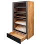 Regał na pieczywo otwarty Mega-M H-204cm L-110cm G-62cm dąb kraft/czarny kreuj swój biznes z Wyposażenie sklepów i instytucji  - Kreuj swój biznes z 4store.pl