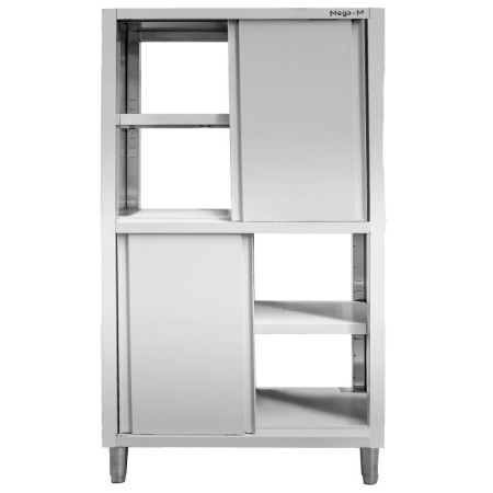 Szafa gastronomiczna przelotowa Mega-M 4-drzwiowa 100x50x180 cm stal nierdzewna kreuj swój biznes z Wyposażenie sklepów i instytucji  - Kreuj swój biznes z 4store.pl