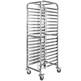 Wózek regał mobilny gastronomiczny na tace Mega-M 62x47x174 cm stal nierdzewna