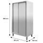 Szafa gastronomiczna przelotowa Mega-M 2-drzwiowa 80x60x180 cm stal nierdzewna kreuj swój biznes z Wyposażenie sklepów i instytucji  - Kreuj swój biznes z 4store.pl