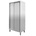 Szafa gastronomiczna Mega-M 80x50x200 cm - widok z przodu i boku, drzwi przesuwne