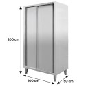 Szafa gastronomiczna Mega-M 100x50x200 cm - widok z przodu z wymiarami