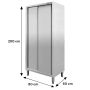 Szafa gastronomiczna przelotowa Mega-M 2-drzwiowa 80x60x200 cm stal nierdzewna kreuj swój biznes z Wyposażenie sklepów i instytucji  - Kreuj swój biznes z 4store.pl