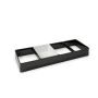 Podstawka na pojemnik na sałatki, Hips Black,Holder - 4 x 1,5L, 820x275 mm - H 100 mm Dupont Pojemniki z plexi - 4store.pl