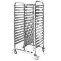 Wózek regał mobilny gastronomiczny na tace Mega-M 74x55x170 cm stal nierdzewna