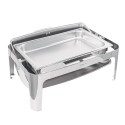 Podgrzewacz Mega-M GN1/1 9L Roll Top - widok z góry z uniesioną pokrywą i wkładem GN