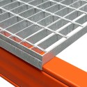 Krata pomostowa WEMA 111x89,5 cm - narożnik kraty na orange belce regału