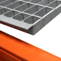 Krata pomostowa WEMA 99x89,5 cm - narożnik kraty na orange belce regału