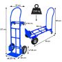 Rozkładany wózek transportowy 2w1 magazynowy młynarka taczkowy Mega-M 250kg niebieski kreuj swój biznes z Wyposażenie sklepów i instytucji  - Kreuj swój biznes z 4store.pl