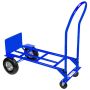 Rozkładany wózek transportowy 2w1 magazynowy młynarka taczkowy Mega-M 250kg niebieski kreuj swój biznes z Wyposażenie sklepów i instytucji  - Kreuj swój biznes z 4store.pl