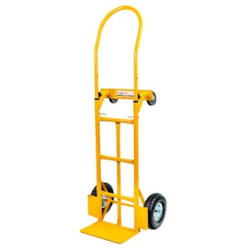 Rozkładany wózek transportowy 2w1 magazynowy młynarka taczkowy Mega-M 250kg żółty