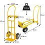 Rozkładany wózek transportowy 2w1 magazynowy młynarka taczkowy Mega-M 250kg żółty kreuj swój biznes z Wyposażenie sklepów i instytucji  - Kreuj swój biznes z 4store.pl