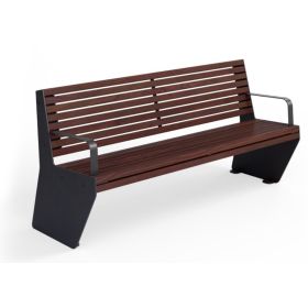 Ławka Odyn II z oparciem i podłokietnikami