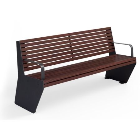 Ławka Odyn II z oparciem i podłokietnikami kreuj swój biznes z Wyposażenie sklepów i instytucji  - Kreuj swój biznes z 4store.pl