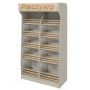 Regał na pieczywo Mega-M H-200 cm L-100 cm G-50 cm plexi oświetlenie LED popiel kreuj swój biznes z Wyposażenie sklepów i instytucji  - Kreuj swój biznes z 4store.pl