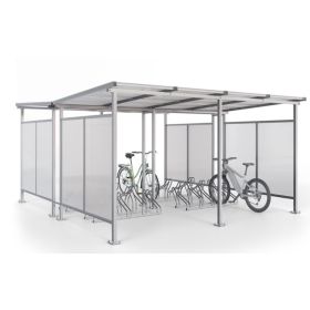 Wiata rowerowa "Zorza II" obustronna na 20 rowerów / 420cm