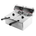 Frytownica dwukomorowa nastawna z pokrywą Mega-M 2x8L 2x3.3kW elektryczna