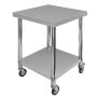 Stół gastronomiczny ze stali nierdzewnej mobilny z półką Mega-M X STANDARD 60x60x85 cm kreuj swój biznes z Wyposażenie sklepów i instytucji  - Kreuj swój biznes z 4store.pl