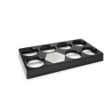 Podstawka Holder 8 x 1,5 L Round/Hexa 800x430 mm - widok z góry pod kątem na otwory