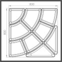 Pojemniki Amfiteatr 1 80x80 cm - rysunek techniczny z wymiarami układu