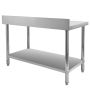 Stół gastronomiczny ze stali nierdzewnej przyścienny z półką Mega-M X STANDARD 140x60x85 cm kreuj swój biznes z Wyposażenie sklepów i instytucji  - Kreuj swój biznes z 4store.pl