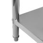 Stół gastronomiczny ze stali nierdzewnej przyścienny z półką Mega-M X STANDARD 140x60x85 cm kreuj swój biznes z Wyposażenie sklepów i instytucji  - Kreuj swój biznes z 4store.pl