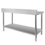 Stół gastronomiczny ze stali nierdzewnej przyścienny z półką Mega-M X STANDARD 150x70x85 cm kreuj swój biznes z Wyposażenie sklepów i instytucji  - Kreuj swój biznes z 4store.pl