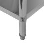 Stół gastronomiczny ze stali nierdzewnej przyścienny z półką Mega-M X STANDARD 150x70x85 cm kreuj swój biznes z Wyposażenie sklepów i instytucji  - Kreuj swój biznes z 4store.pl