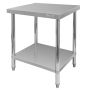 Stół gastronomiczny ze stali nierdzewnej centralny z półką Mega-M X STANDARD 60x60x85 cm kreuj swój biznes z Wyposażenie sklepów i instytucji  - Kreuj swój biznes z 4store.pl