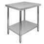 Stół gastronomiczny ze stali nierdzewnej centralny z półką Mega-M X STANDARD 60x60x85 cm kreuj swój biznes z Wyposażenie sklepów i instytucji  - Kreuj swój biznes z 4store.pl
