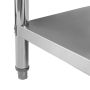 Stół gastronomiczny ze stali nierdzewnej centralny z półką Mega-M X STANDARD 100x60x85 cm kreuj swój biznes z Wyposażenie sklepów i instytucji  - Kreuj swój biznes z 4store.pl