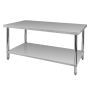 Stół gastronomiczny ze stali nierdzewnej centralny z półką Mega-M X STANDARD 160x60x85 cm kreuj swój biznes z Wyposażenie sklepów i instytucji  - Kreuj swój biznes z 4store.pl