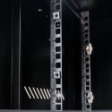 Szafa rack 19" 6U wisząca czarna - szyna montażowa z numeracją i nakrętkami