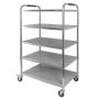 Wózek gastronomiczny kelnerski 86x54x154 cm Mega-M X STANDARD 5 półek stal nierdzewna kreuj swój biznes z Wyposażenie sklepów i instytucji  - Kreuj swój biznes z 4store.pl