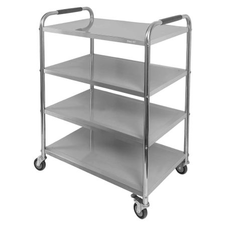 Wózek gastronomiczny kelnerski 86x54x126 cm Mega-M X STANDARD 4 półki stal nierdzewna kreuj swój biznes z Wyposażenie sklepów i instytucji  - Kreuj swój biznes z 4store.pl