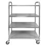 Wózek gastronomiczny kelnerski 86x54x126 cm Mega-M X STANDARD 4 półki stal nierdzewna kreuj swój biznes z Wyposażenie sklepów i instytucji  - Kreuj swój biznes z 4store.pl
