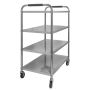 Wózek gastronomiczny kelnerski 86x54x126 cm Mega-M X STANDARD 4 półki stal nierdzewna kreuj swój biznes z Wyposażenie sklepów i instytucji  - Kreuj swój biznes z 4store.pl