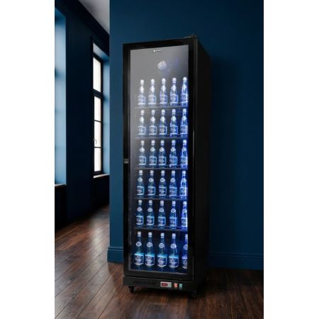 Szafa chłodnicza przeszklona czarna RQ380FC|552x610x1918 mm|380 l kreuj swój biznes z Wyposażenie sklepów i instytucji  - Kreuj swój biznes z 4store.pl