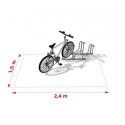 Stojak na rowery RAD SAVE-3 - schemat z wymiarami powierzchni 2,4 x 1,5 m