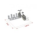 Stojak na rowery RAD SAVE-5 - rysunek z wymiarami pola 2 x 1,8 m