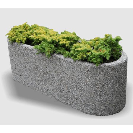 Donica owalna 120x40x40 Betonita 141 kreuj swój biznes z Wyposażenie sklepów i instytucji  - Kreuj swój biznes z 4store.pl