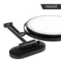 Lustro łazienkowe Como LED czarne - ramię przegubowe i podstawa montażowa