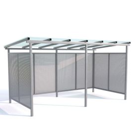 Wiata rowerowa Zorza IV zabudowana na 10 rowerów 420cm